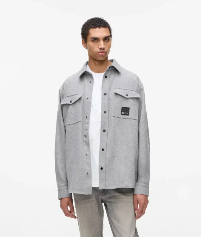 Overshirt aus Wollmischung Overshirt aus Wollmischung