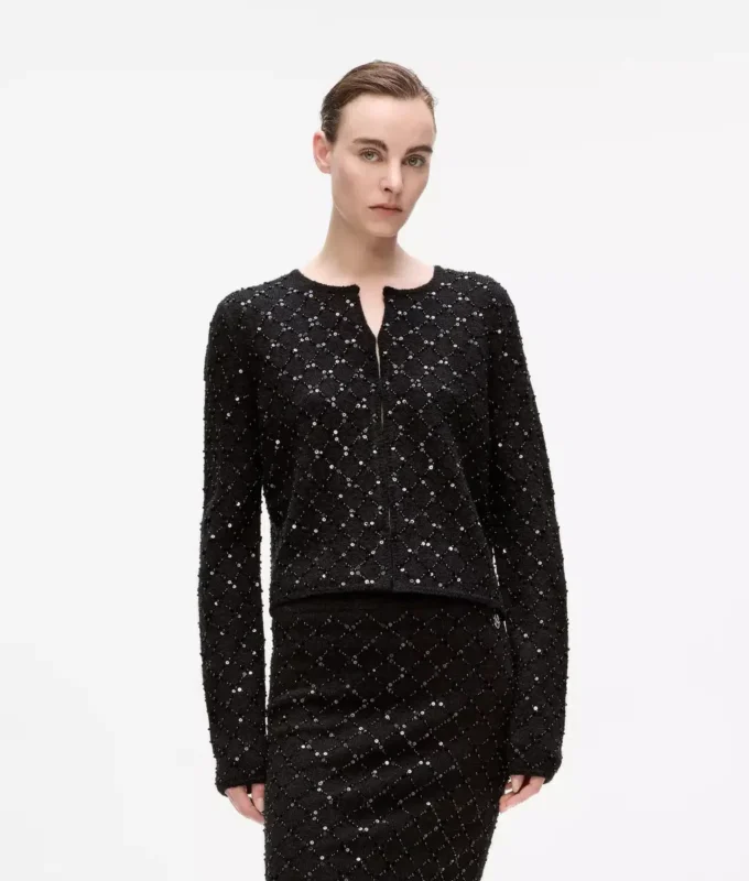 Pailletten-Strickjacke Pailletten-Strickjacke