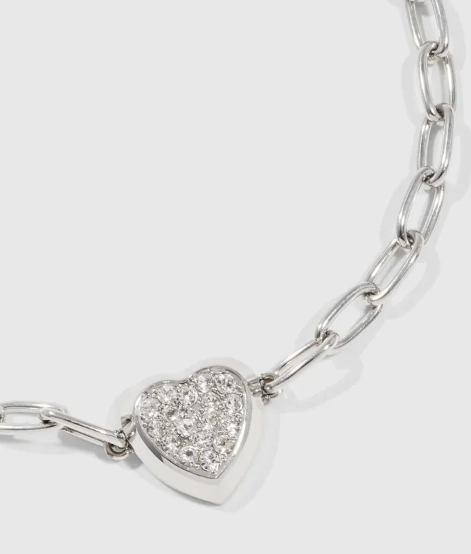 PAVÉ-HERZ-ANHÄNGER-ARMBAND