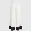 Plissierte Hose mit weitem Bein