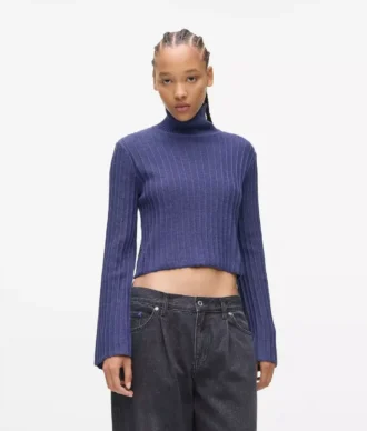 Plissierter Pullover