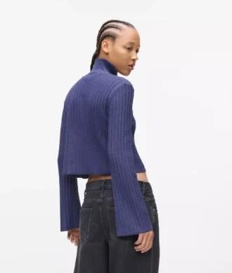 Plissierter Pullover