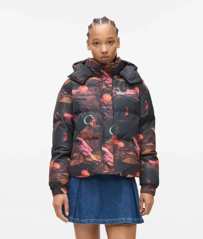 Pufferjacke mit Allover-Print Pufferjacke mit Allover-Print