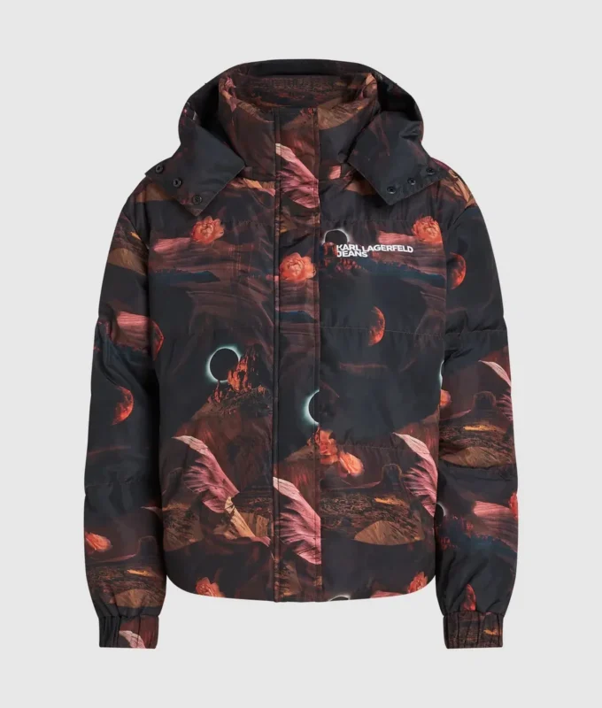 Pufferjacke mit Allover-Print Pufferjacke mit Allover-Print