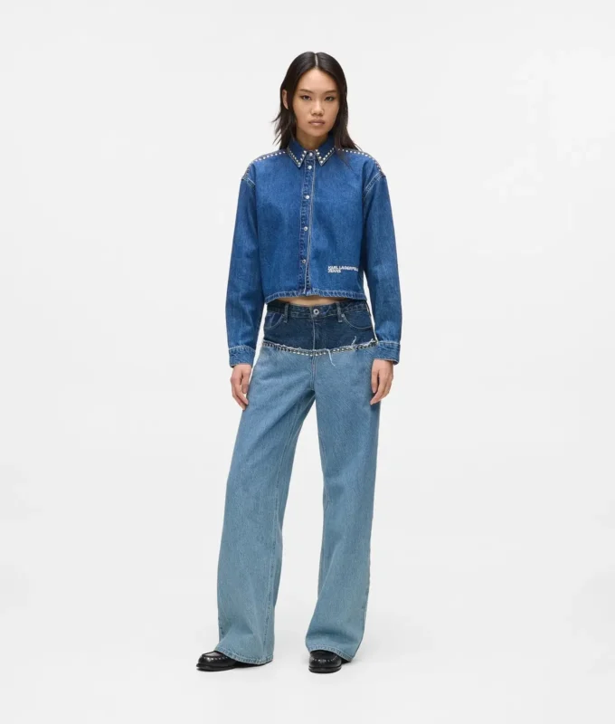 Relaxed-Fit-Jeans mit Farbblock Relaxed-Fit-Jeans mit Farbblock