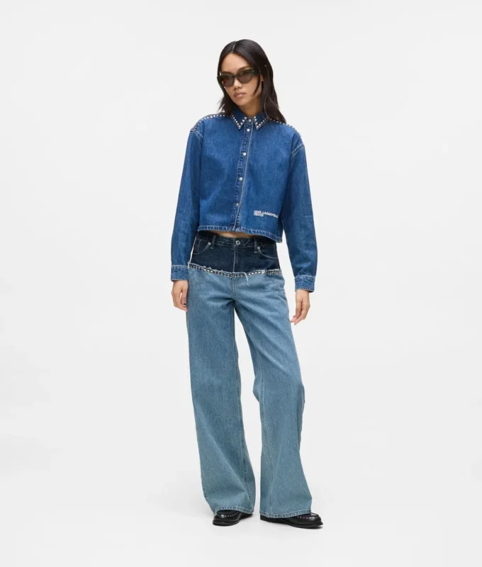 Relaxed-Fit-Jeans mit Farbblock Relaxed-Fit-Jeans mit Farbblock