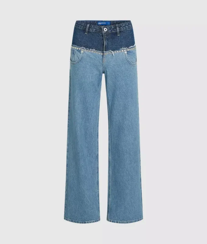 Relaxed-Fit-Jeans mit Farbblock Relaxed-Fit-Jeans mit Farbblock