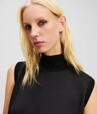 ÄRMELLOSES SATIN-TOP