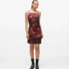 Satin-Kleid mit Allover-Print Satin-Kleid mit Allover-Print