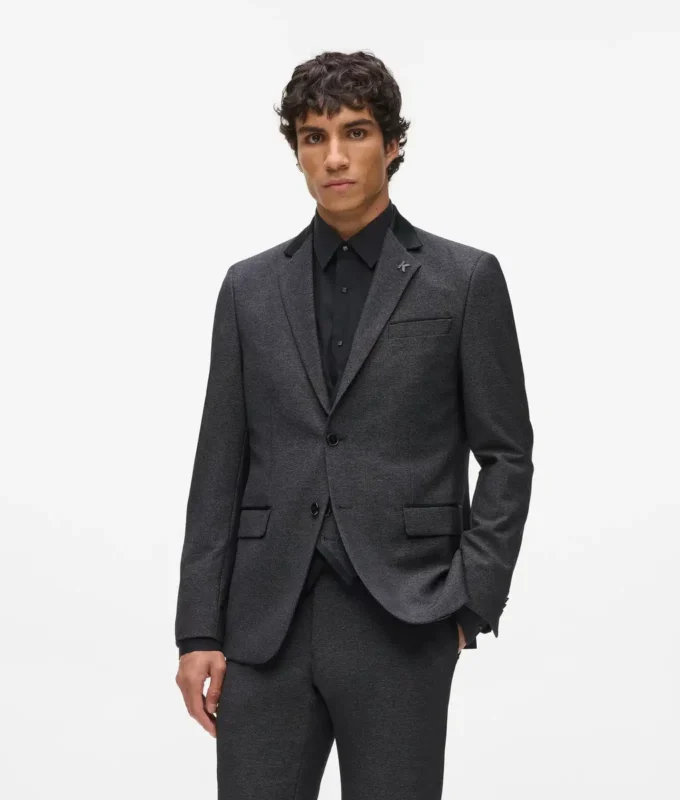 Satin-Kragen-Blazer Satin-Kragen-Blazer
