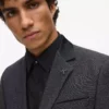 Satin-Kragen-Blazer Satin-Kragen-Blazer
