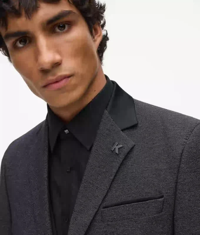 Satin-Kragen-Blazer Satin-Kragen-Blazer