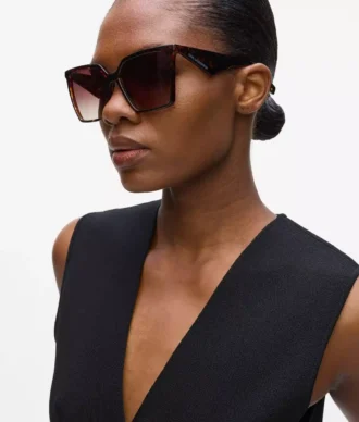 Schlanke geometrische Sonnenbrille