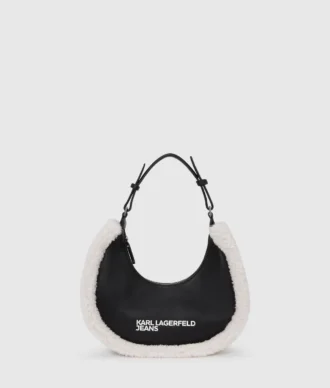 Schultertasche aus Lammfell mit Mondmotiv Schultertasche aus Lammfell mit Mondmotiv