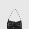 Schultertasche mit Schnallen