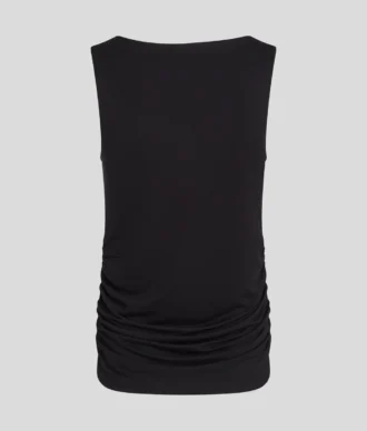 SIGNATURE BOAT NECK RUCHED TOP