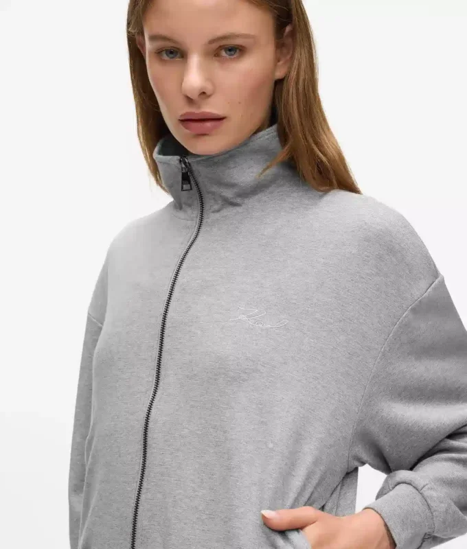 Signature Lounge-Sweatshirt mit Reißverschluss Signature Lounge-Sweatshirt mit Reißverschluss