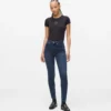 Skinny-Jeans mit hoher Taille