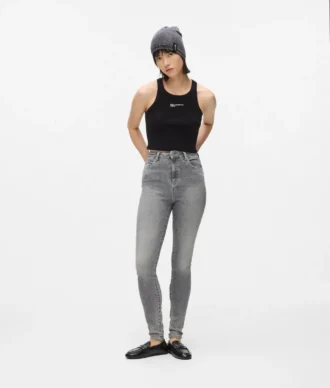 Skinny-Jeans mit hoher Taille