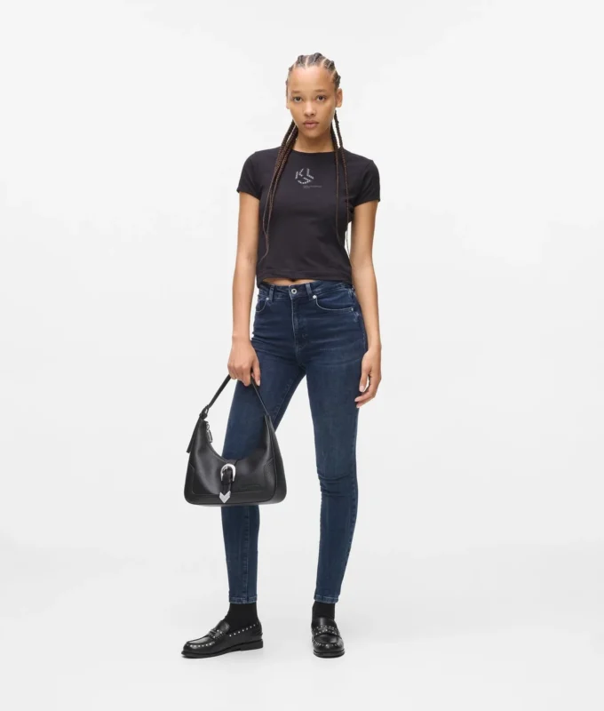 Skinny-Jeans mit hoher Taille
