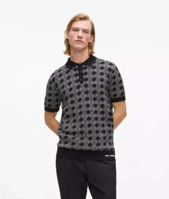 Strick-Poloshirt