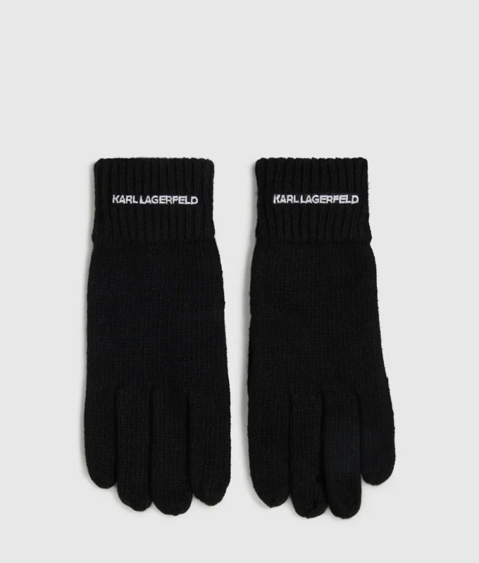 Strickhandschuhe mit Logo