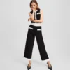 STRICKHOSE MIT KONTRASTSTREIFEN