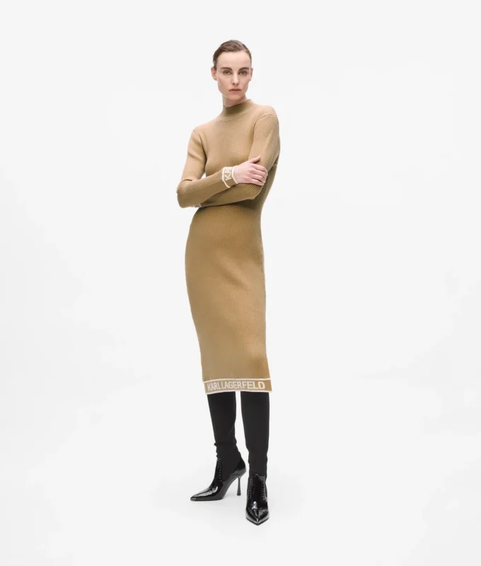 Strickkleid mit Logo Strickkleid mit Logo