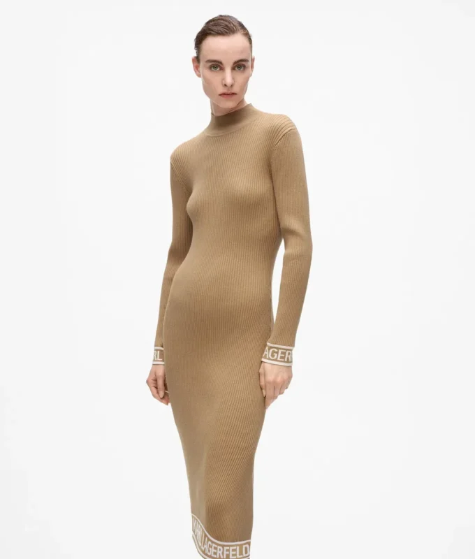 Strickkleid mit Logo Strickkleid mit Logo
