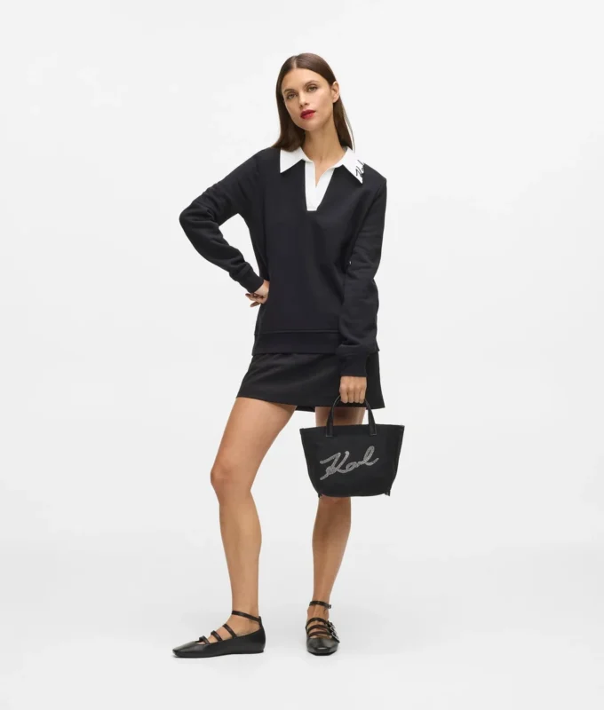 Sweatshirt mit charakteristischem Kragen