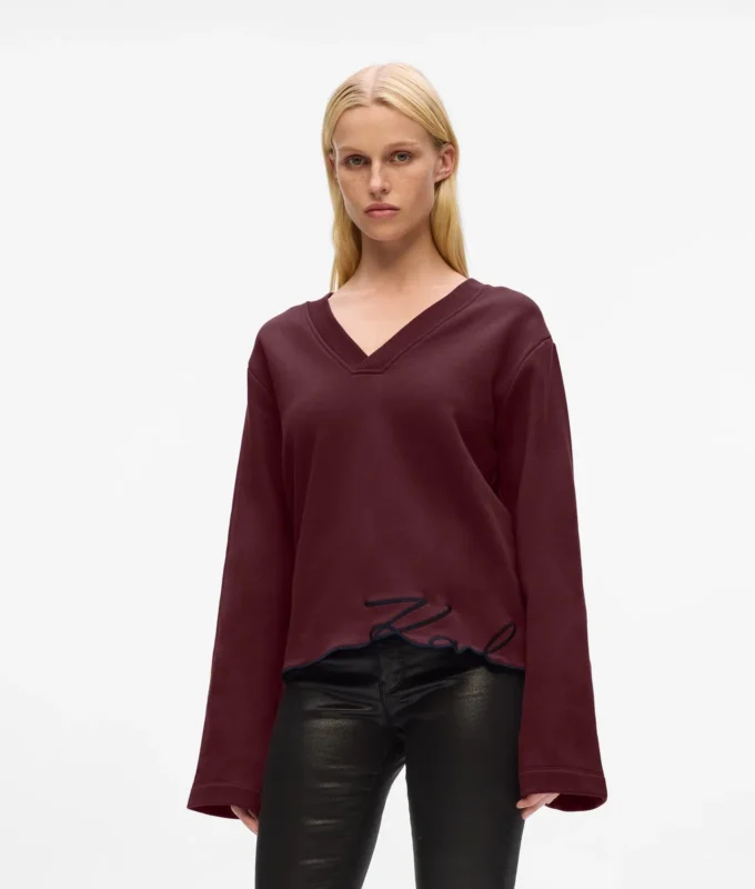 Sweatshirt mit charakteristischem Saum