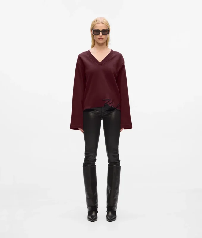 Sweatshirt mit charakteristischem Saum