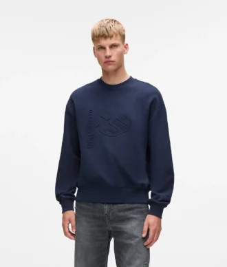 Sweatshirt mit geprägtem Monogramm