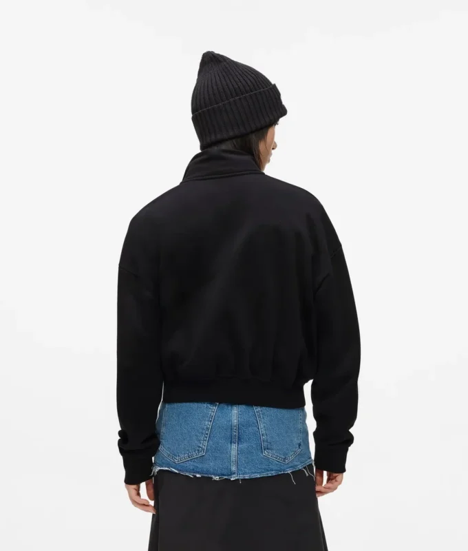 Sweatshirt mit halbem Reißverschluss