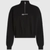 Sweatshirt mit halbem Reißverschluss