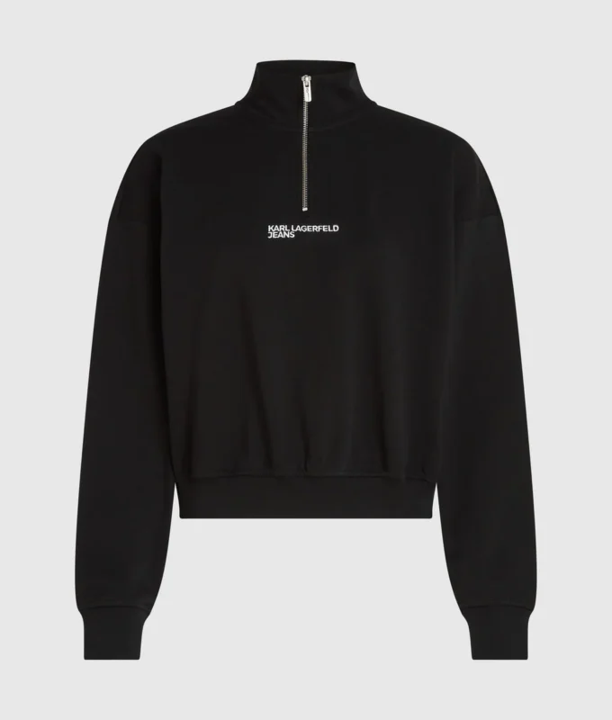 Sweatshirt mit halbem Reißverschluss