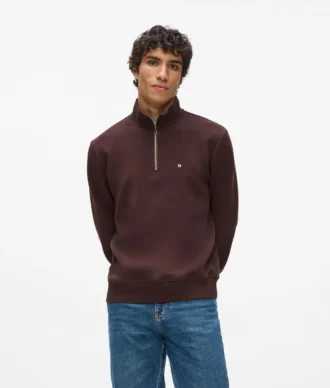 Sweatshirt mit Viertelreißverschluss