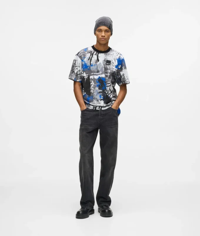 T-Shirt mit durchgehendem Farbeffekt T-Shirt mit durchgehendem Farbeffekt
