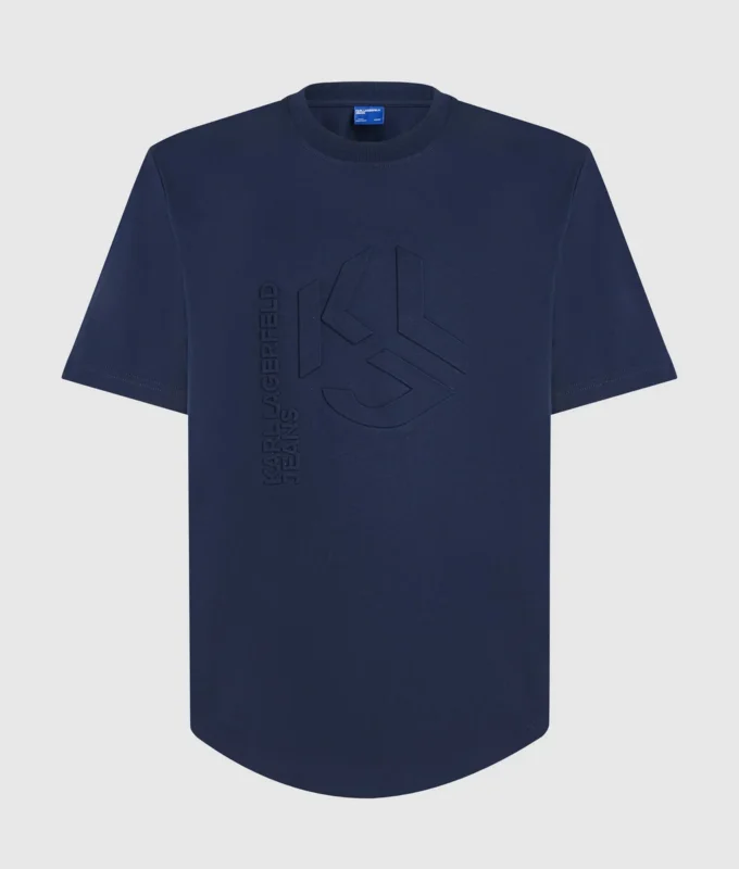T-Shirt mit geprägtem Monogramm