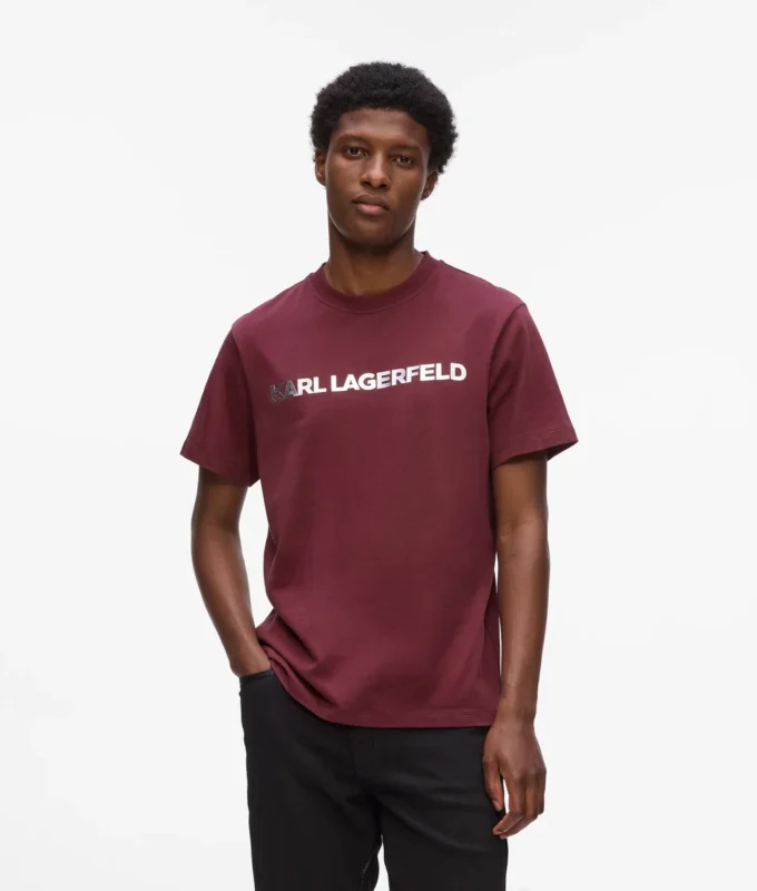 T-Shirt mit Metallic-Logo