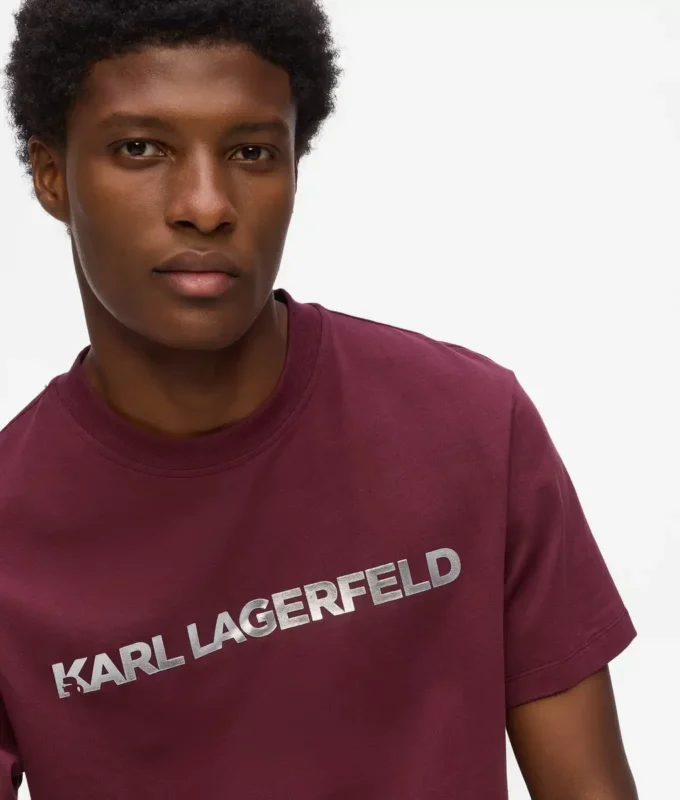 T-Shirt mit Metallic-Logo