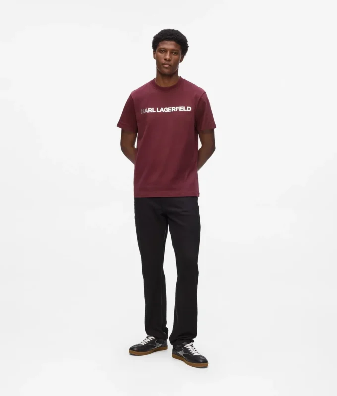 T-Shirt mit Metallic-Logo