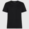 T-Shirt mit Nieten und Signatur T-Shirt mit Nieten und Signatur