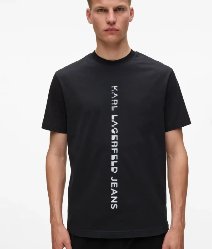T-Shirt mit vertikalem Logo