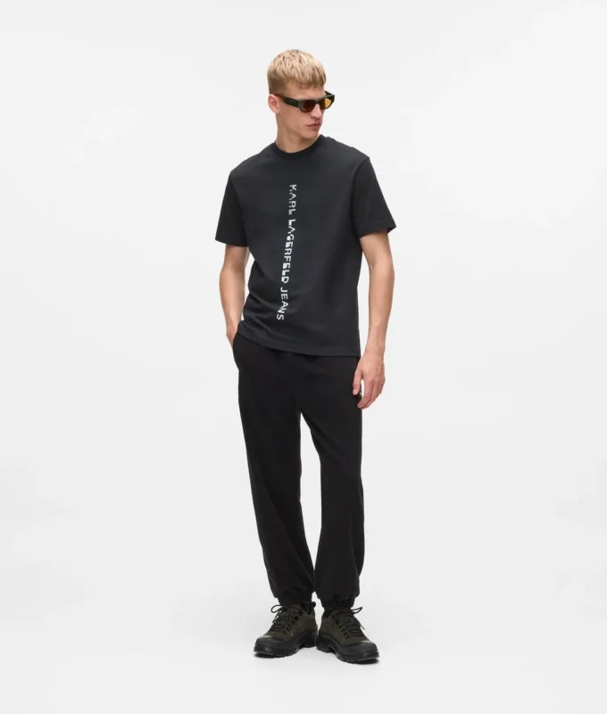 T-Shirt mit vertikalem Logo