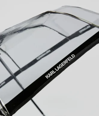 TRANSPARENTER REGENSCHIRM MIT LOGO