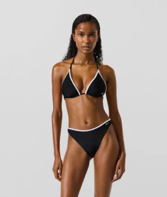 Triangel-Bikini-Oberteil mit Wellenkante