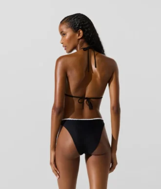 Triangel-Bikini-Oberteil mit Wellenkante