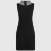 V-Ausschnitt-Kleid aus Strass-Mesh V-Ausschnitt-Kleid aus Strass-Mesh