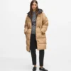 Wendbare lange Daunenjacke Wendbare lange Daunenjacke